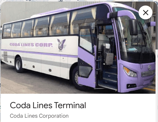 Screenshot of Coda Bus at Cubao HM Bus Terminal. Cubao to Sagada commute guide.