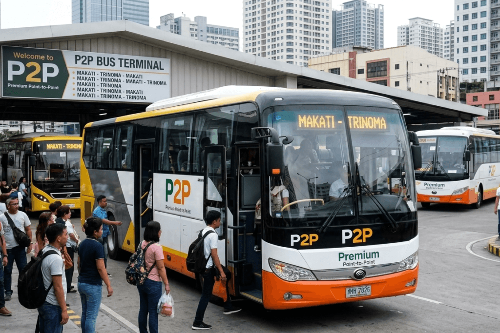 Premium (Point-to-Point) P2P bus are the most comfortable way to commute in Metro Manila.
