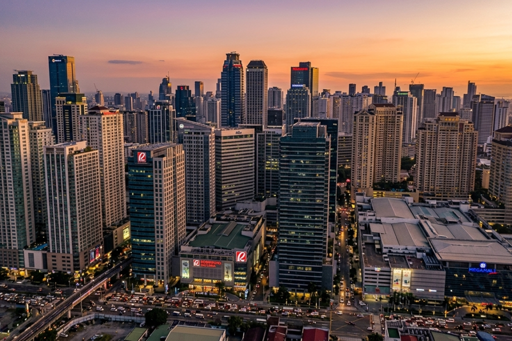 A view of Ortigas center at dawn