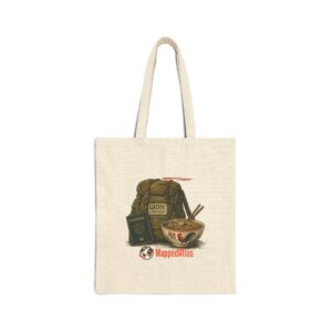 Canvas Tote Bag — Adventure Ramen Travel Pack Design