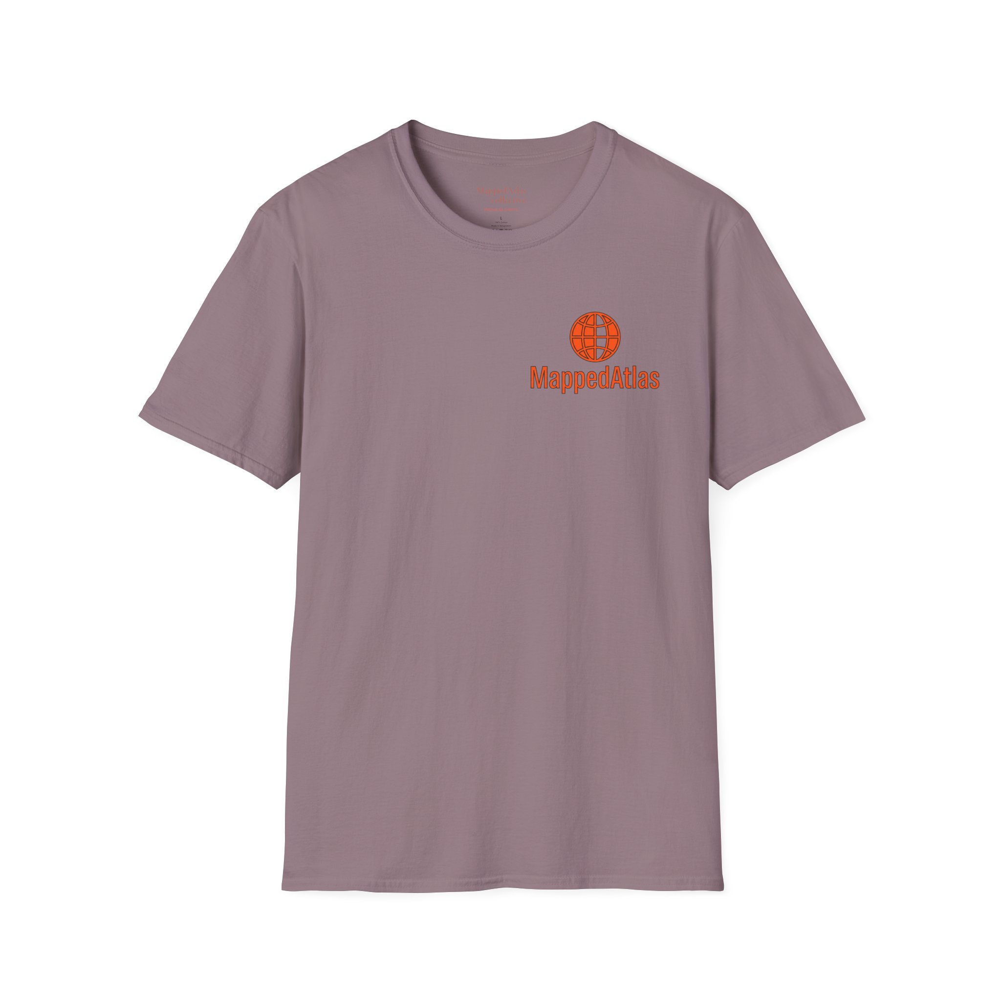 MappedAtlas mini logo T-Shirt | DIY travel statement graphic on the back - Image 33