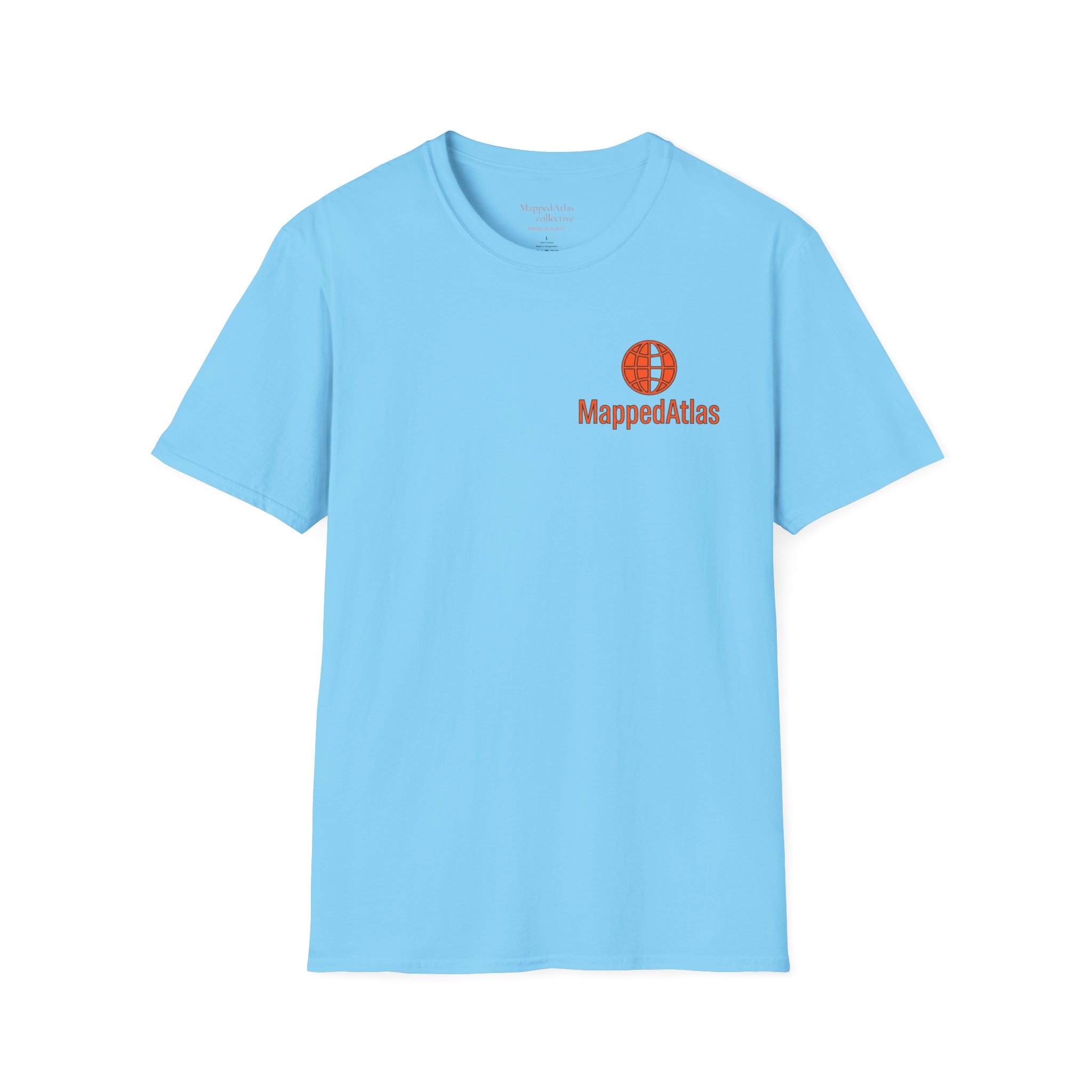 MappedAtlas mini logo T-Shirt | DIY travel statement graphic on the back - Image 29