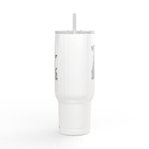 40oz Engraved Travel Tumbler - "Solo Traveler" Adventure Mug with Lid & Straw