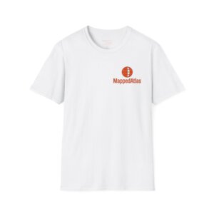 MappedAtlas mini logo T-Shirt | DIY travel statement graphic on the back