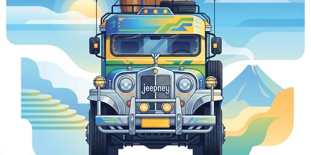 The Philippines local public transportation called jeepney. Contact or visit MappedAtlas.com for partnership or corrections